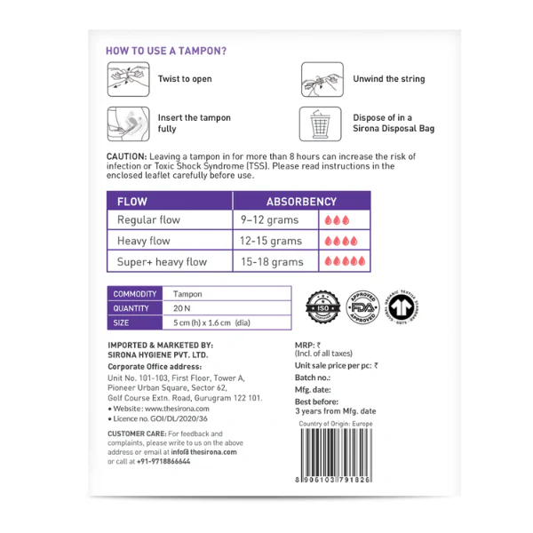Sirona Super+ Heavy Flow Tampons - Image 9