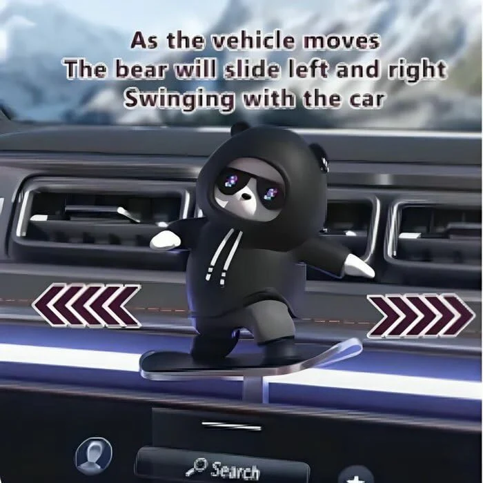 SkateMate: Skater Bear Dashboard Ornament with Fun Pulley Design for Car Interior Décor & Gifts - Image 6