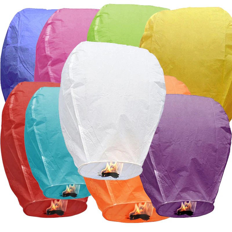 Sky Lanterns Multicolour Wishing Hot Air Balloon - Image 2