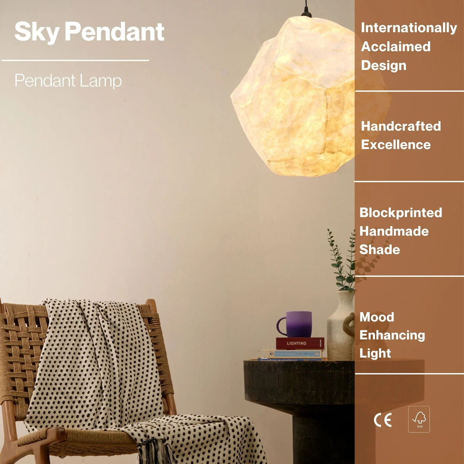 Sky Pendant Lamp (Cloud Series) - Tear-Resistant Pendant Light, Semi-Outdoor, Cloud Shaped Hanging Lamp - Image 6