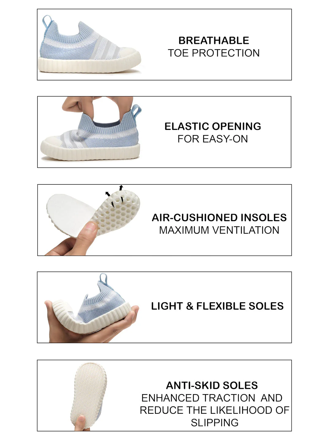 Sky Toddlers' First Step Breathable Shoes - Sky Blue (Unisex) - Image 10