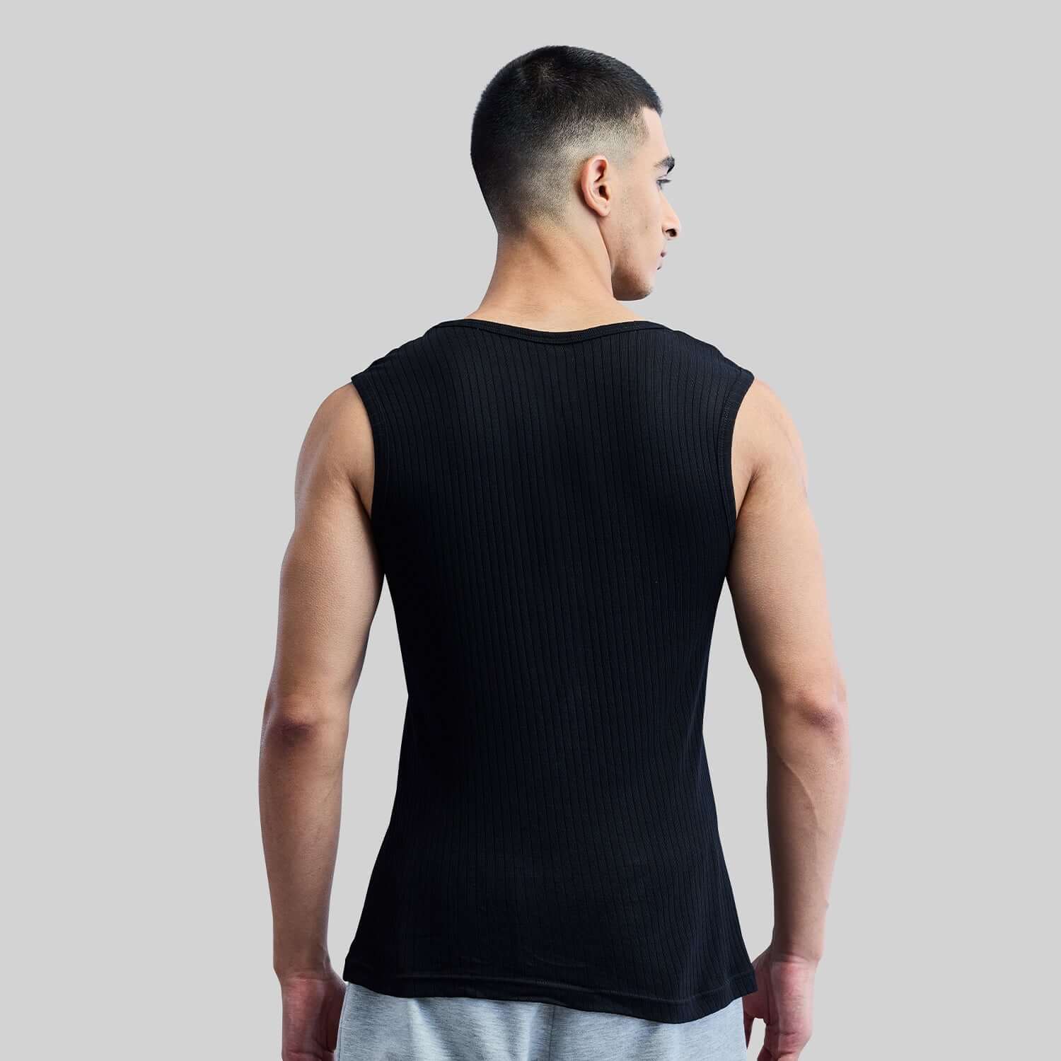 Sleeveless Vest for Men Black - Image 3