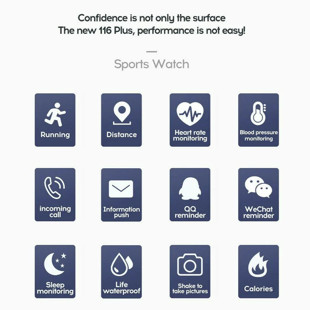 🖤Smart Fitness Bracelet Health Watch| ❤️Heart Rate | 👣Step Tracker | 🌙Sleep Monitor | 💧Waterproof - Image 8