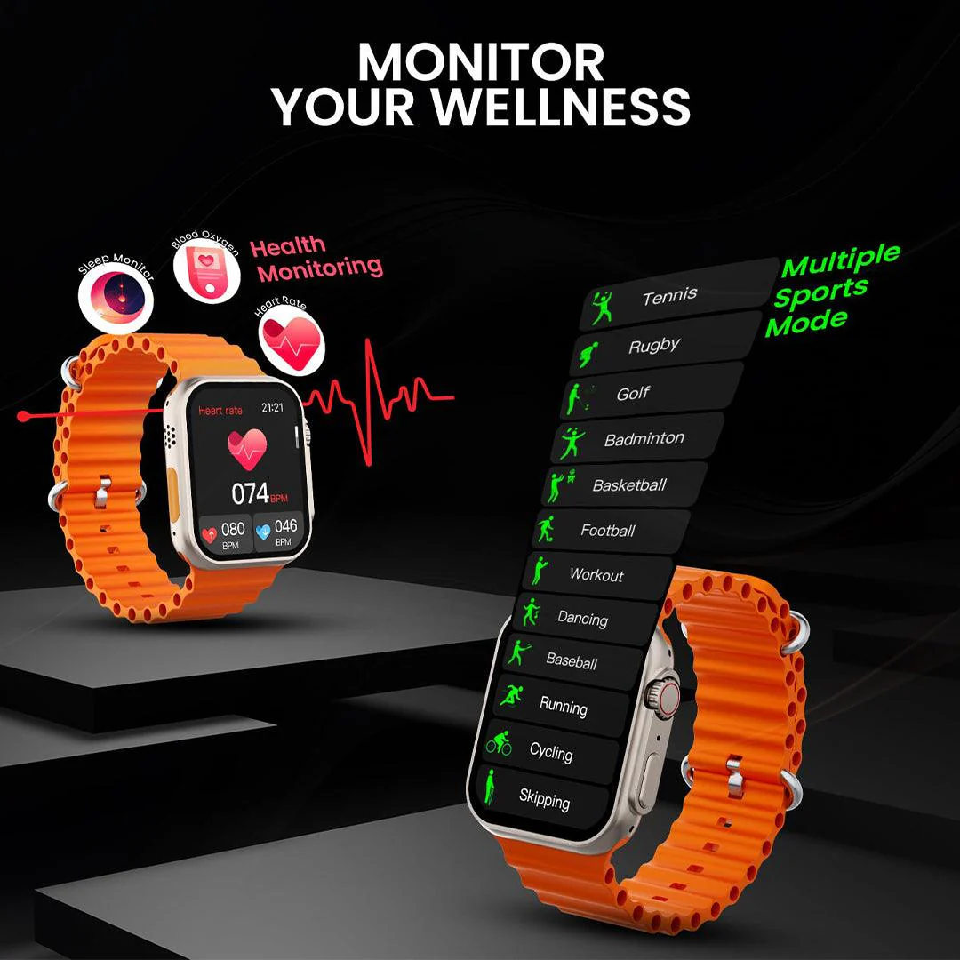 Smart Ultra Watch || 2.19-inch Display || 100+ Sports Modes || Customizable Watch Faces || Metal Shield - Image 14