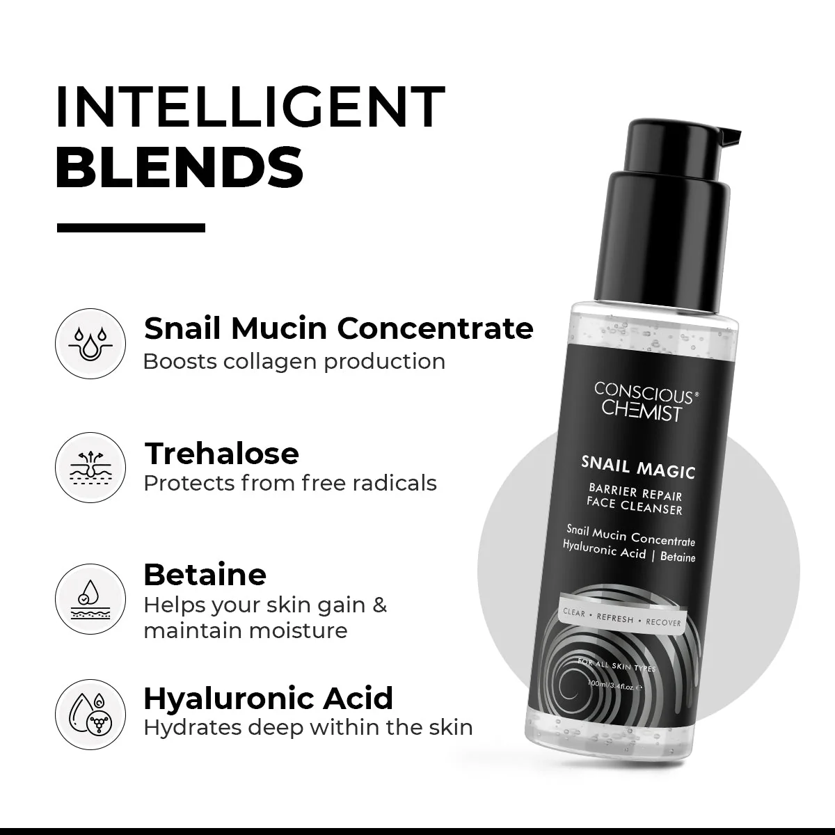 Snail Mucin Cleanser | Hydration & Barrier Repair | 100 ml | BS - Image 2