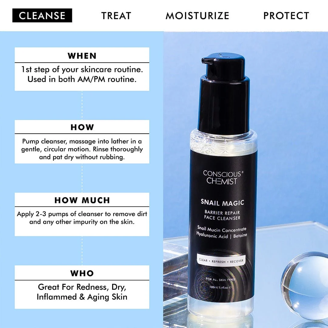 Snail Mucin Cleanser | Hydration & Barrier Repair | 100 ml | Slashed - Image 4