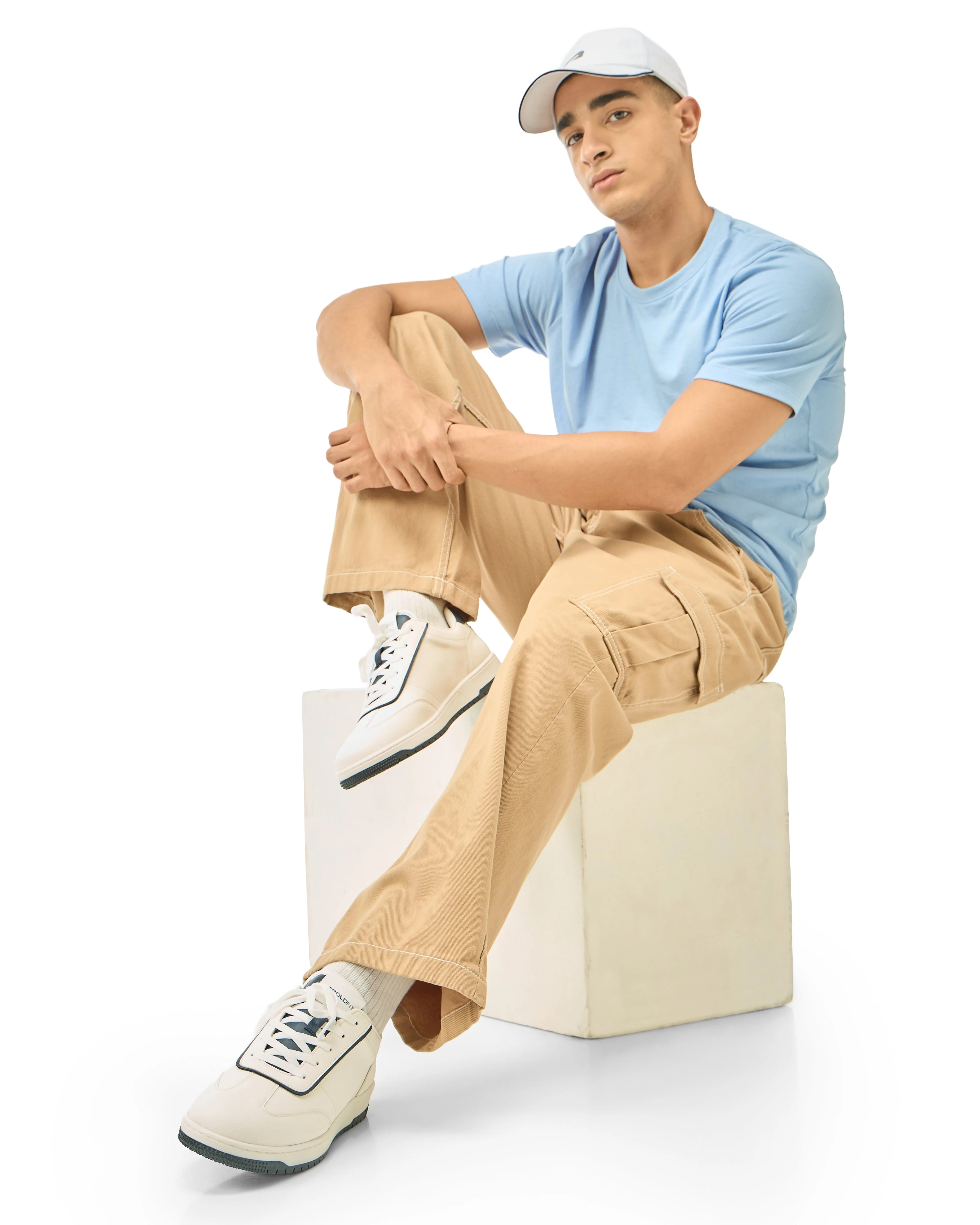 Sneakers shoes for men Skyline White Navy - Image 4