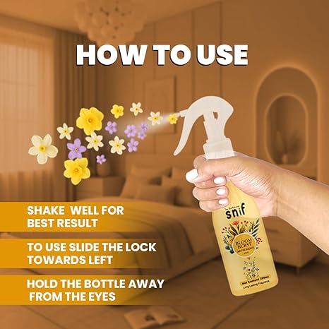 Snif Bloom Burst Room Air Freshener | Long Lasting Fragrance with Essential Oils1000+ Sprays | No Gas, Essential Oil Formula (Bloom Burst 200ml) - Image 6