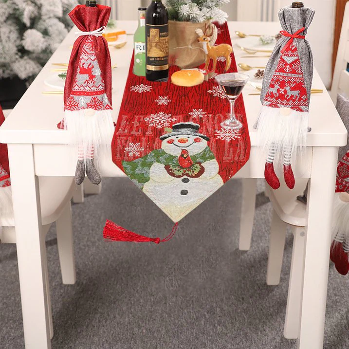 snowman Table Runner Dining Table Decoration - Image 5