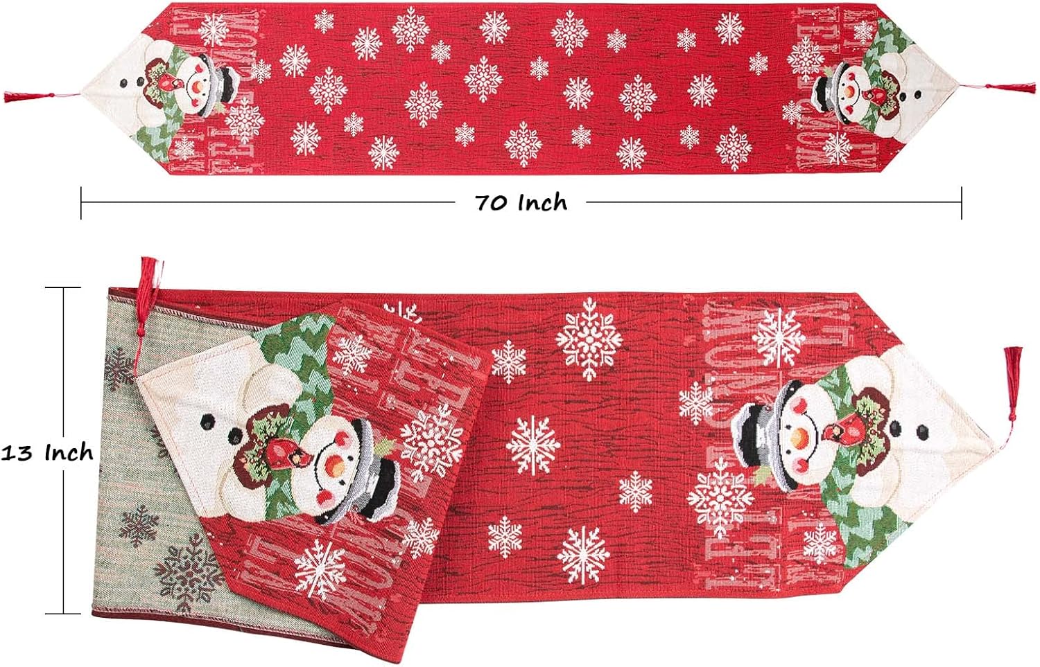 snowman Table Runner Dining Table Decoration - Image 8