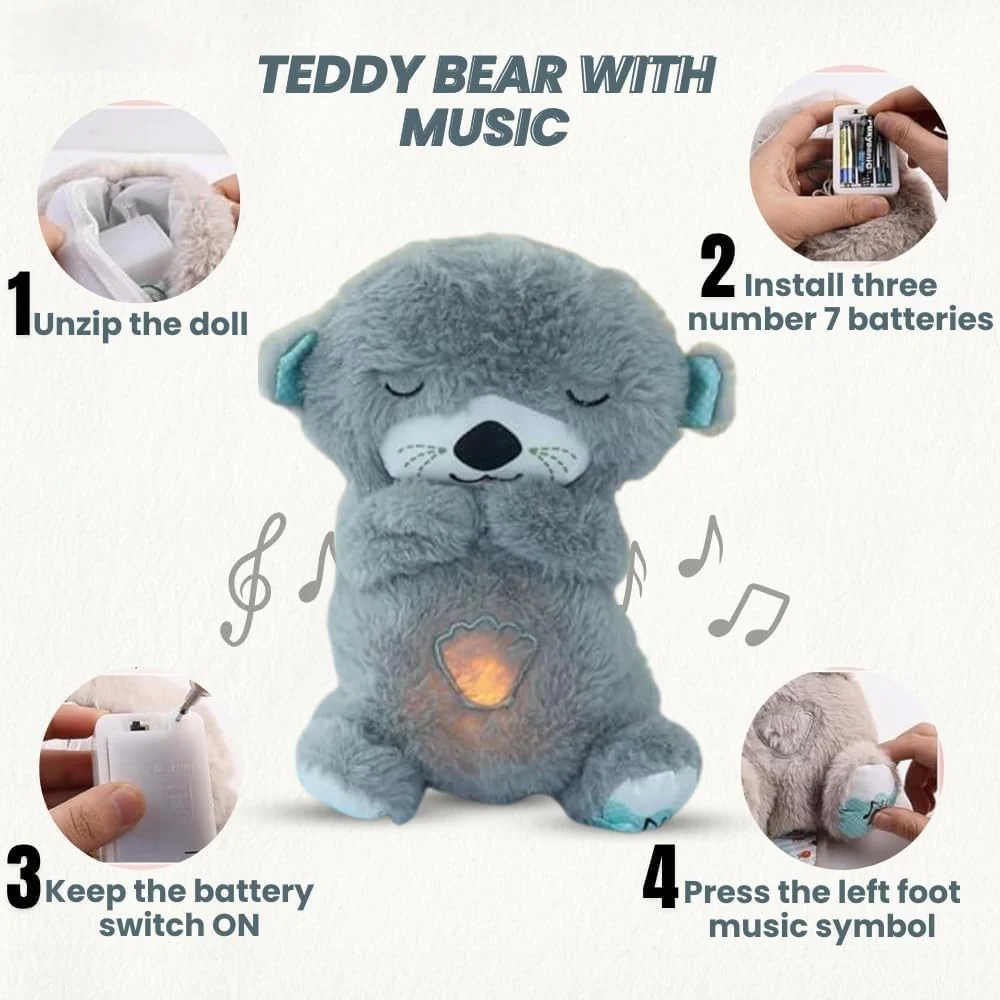 Snugsy: Soothing Viral Plush Teddy with Gentle Breathing Motion, Night Light & Music – Soft Cuddly Sleep Companion - Image 9