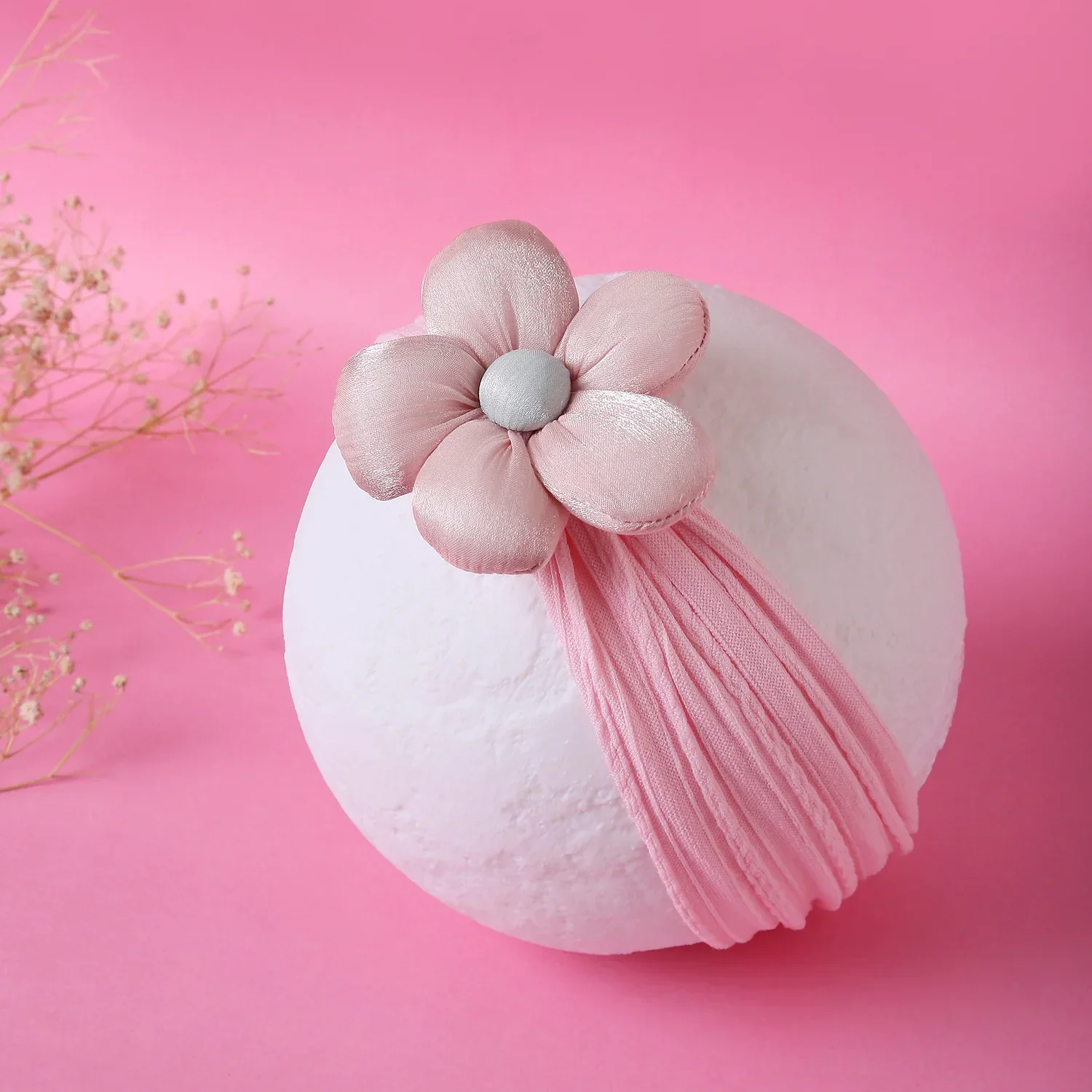 Soft Pink Baby Cotton Headband - Stylish & Comfortable - Image 2