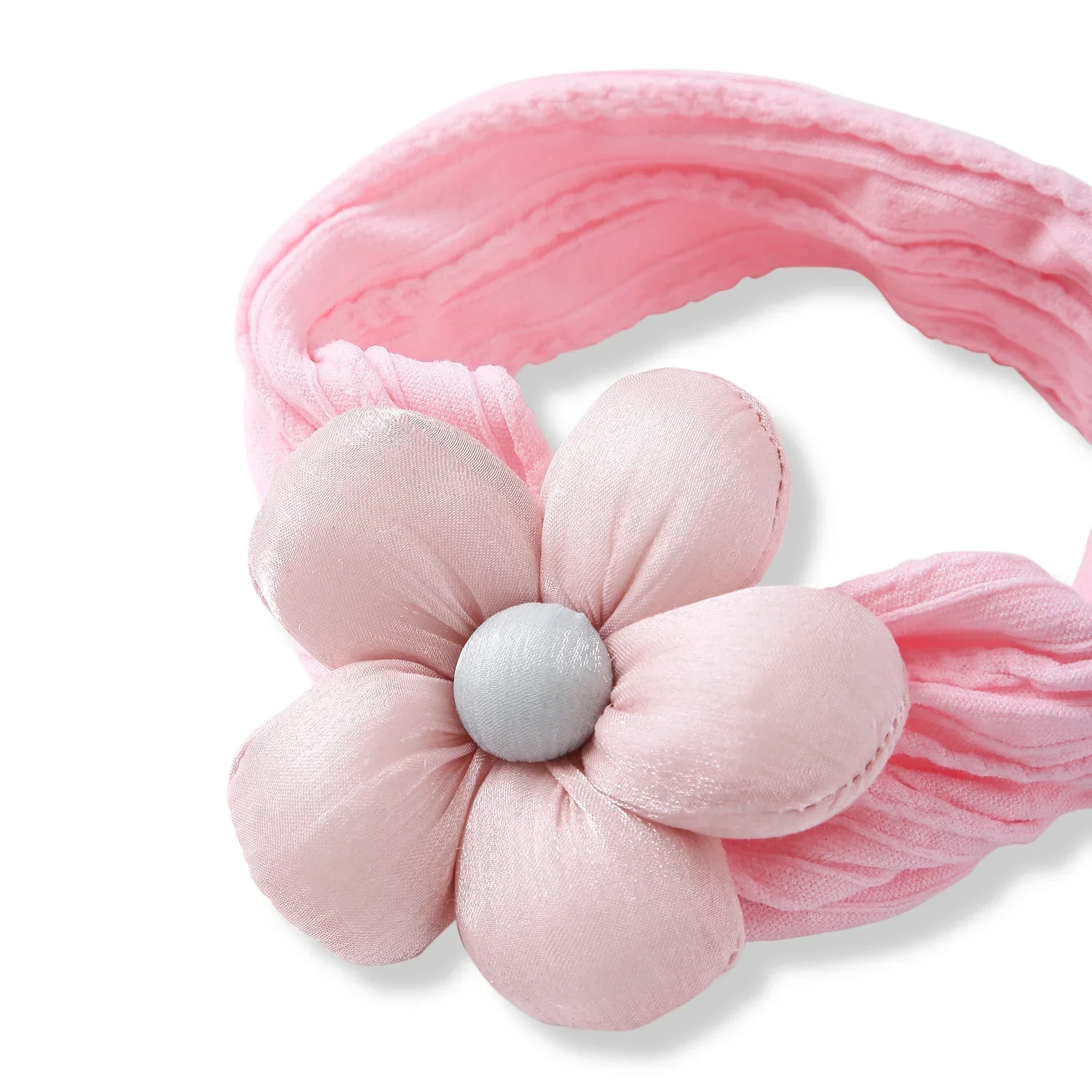Soft Pink Baby Cotton Headband - Stylish & Comfortable - Image 3