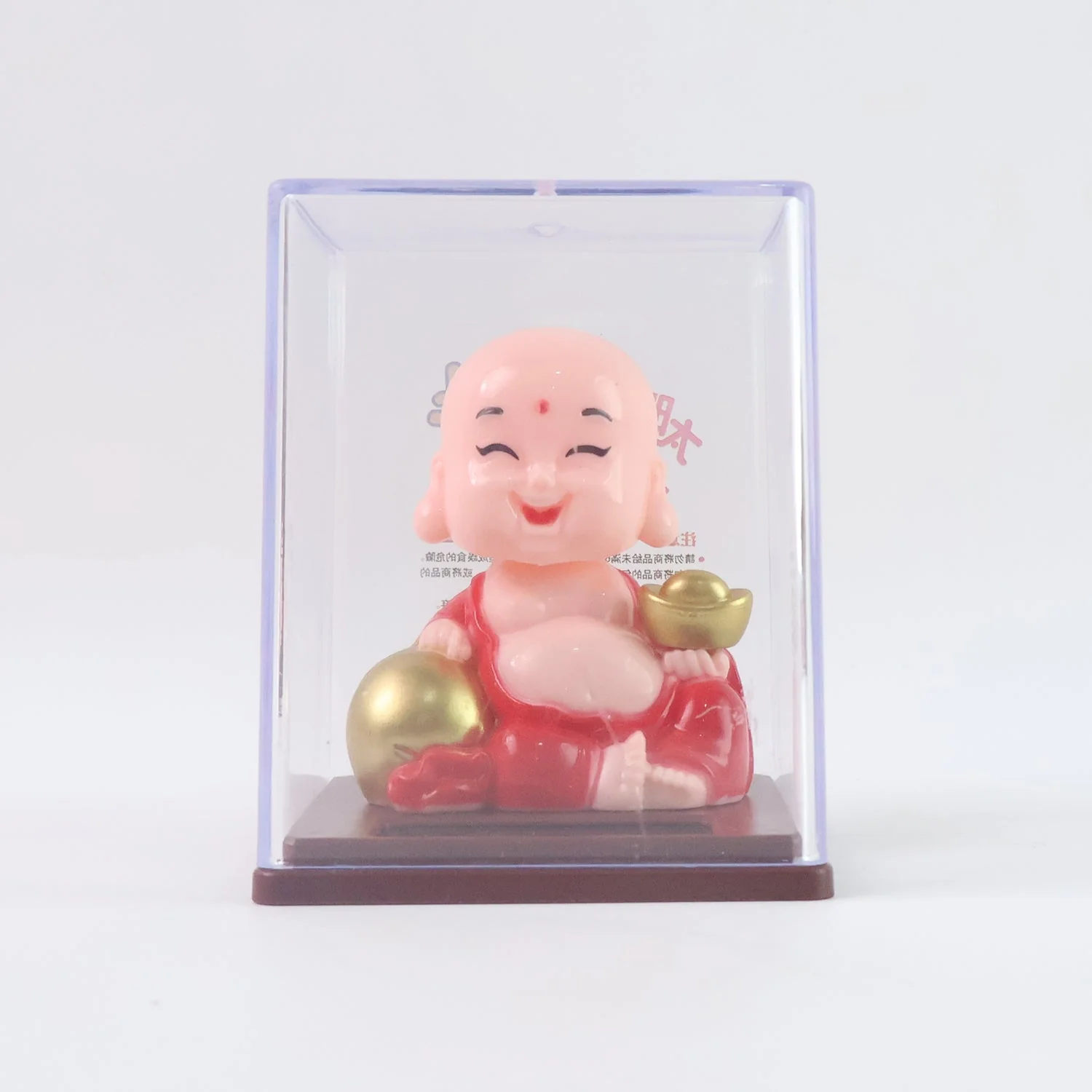 Solar Power Moving Head Buddha Statue Car Ornament (1 Pc / Mix Color) - Image 4