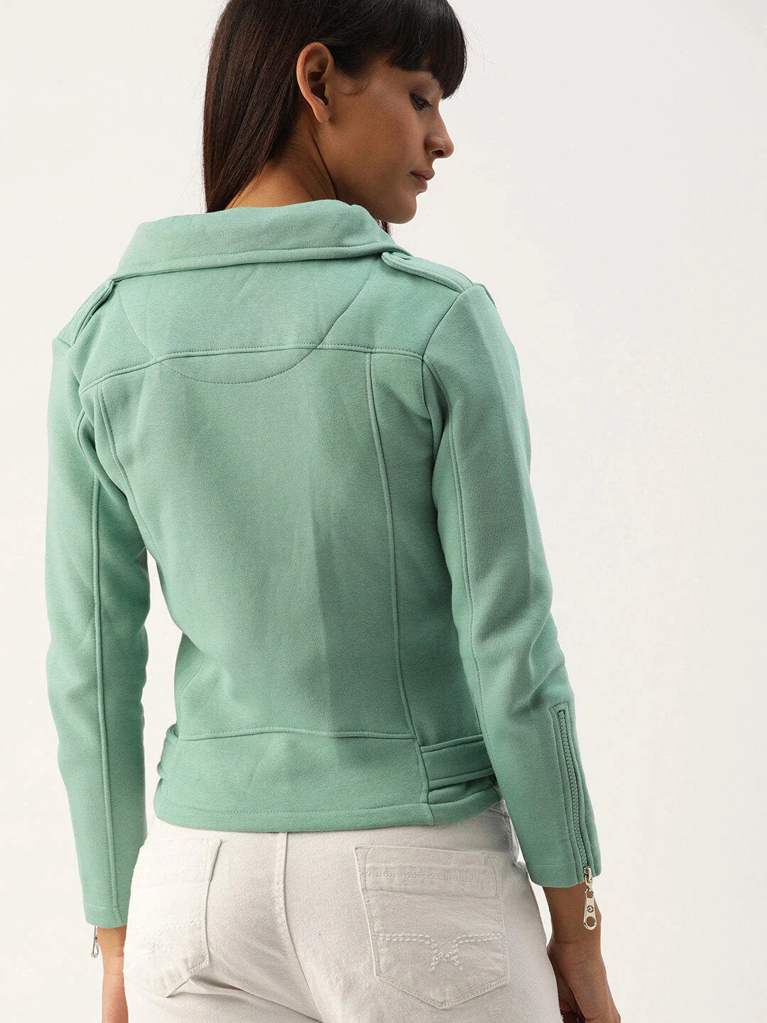 Solid Biker Jacket - Image 3