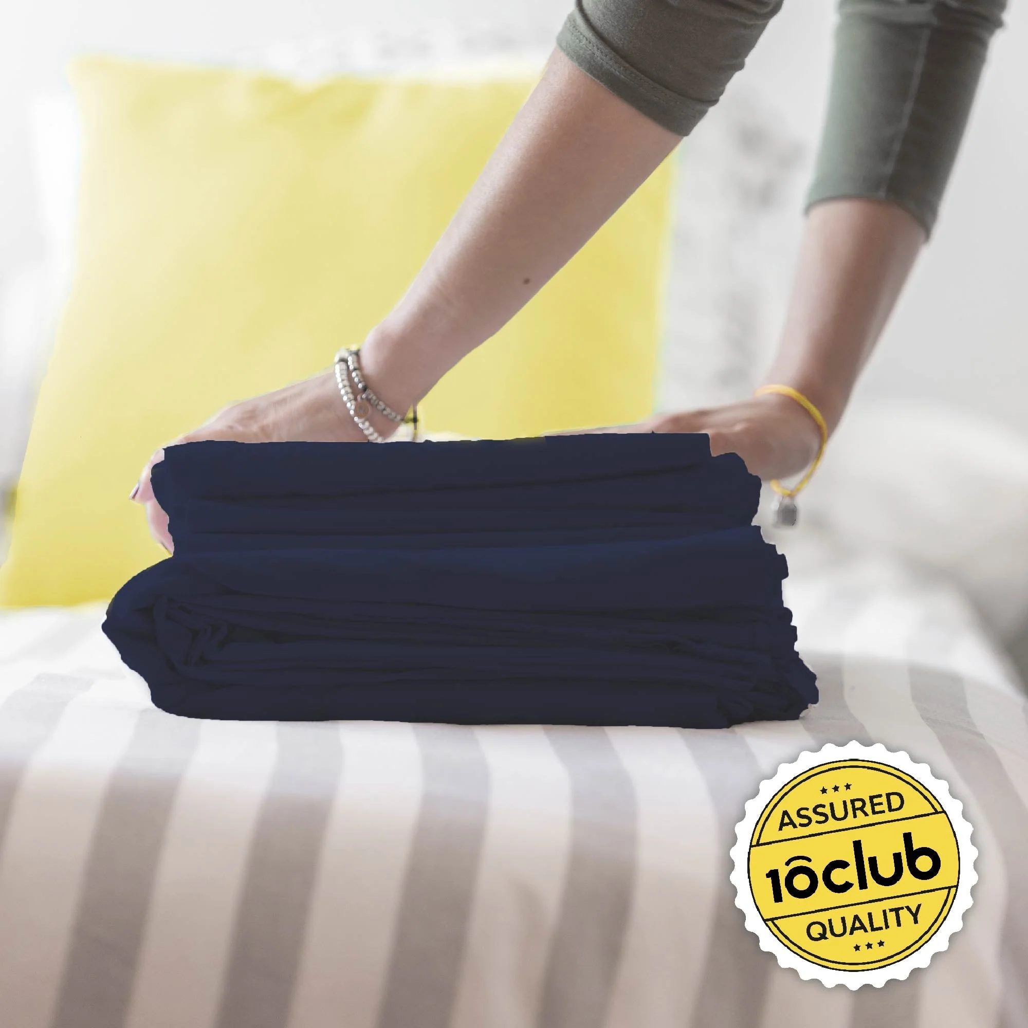Solid Colour 100% Cotton, 270 Tc King Bedsheet - Image 13