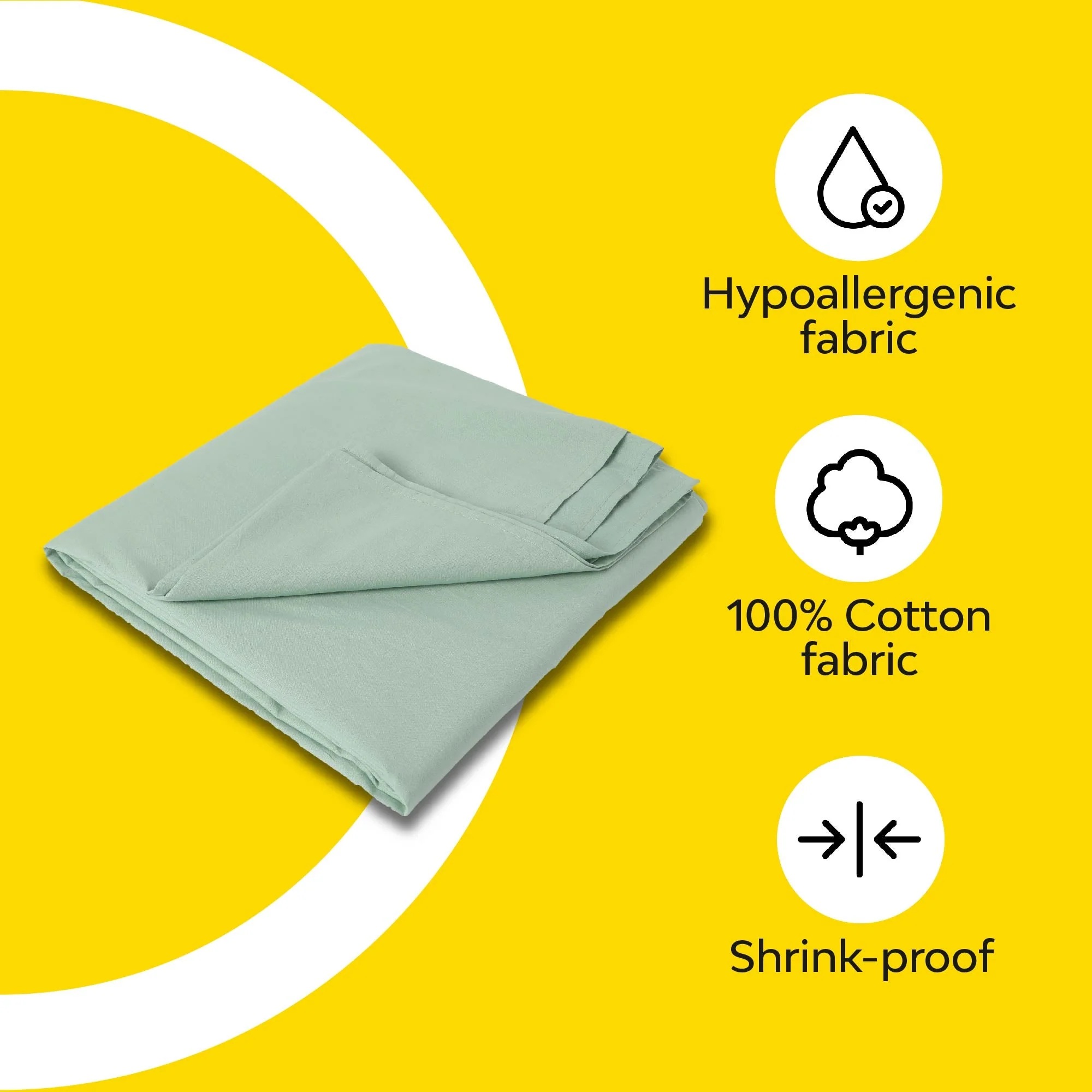 Solid Colour 100% Cotton, 270 Tc King Bedsheet - Image 6
