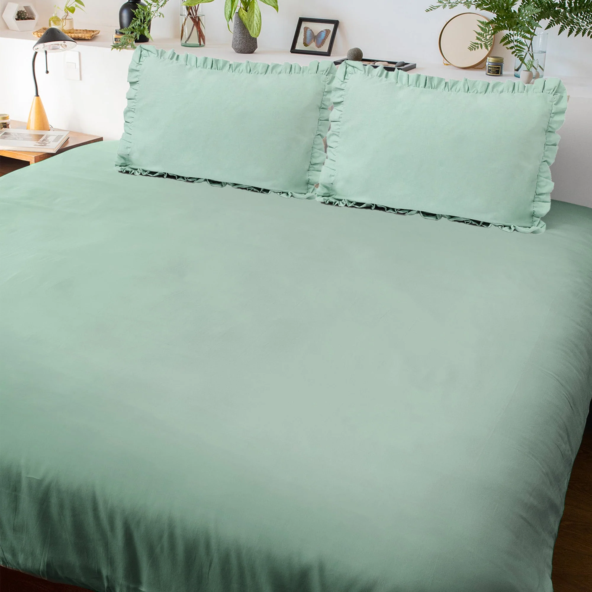 Solid Colour 100% Cotton, 270 Tc Queen Bedsheet - Image 4