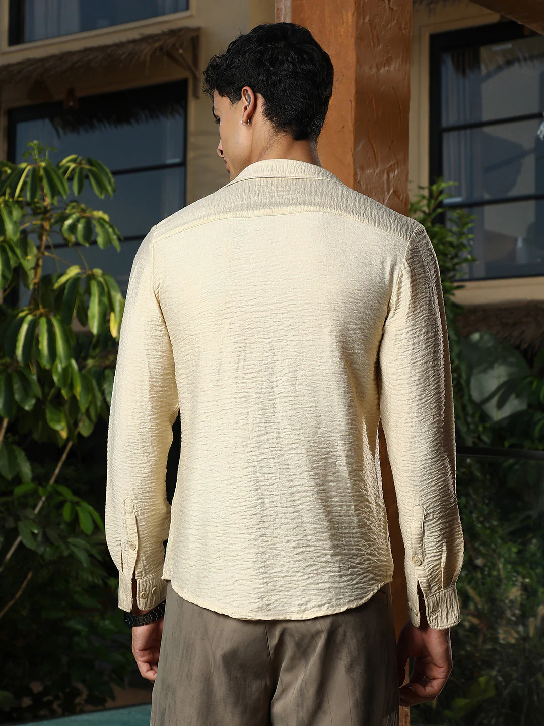 Solid Creased-Tactile Shirt - Image 4