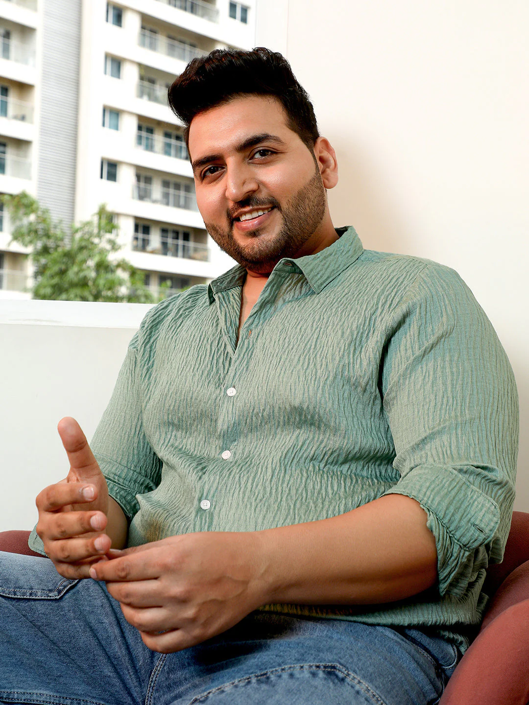Solid Creased-Tactile Shirt - Image 22