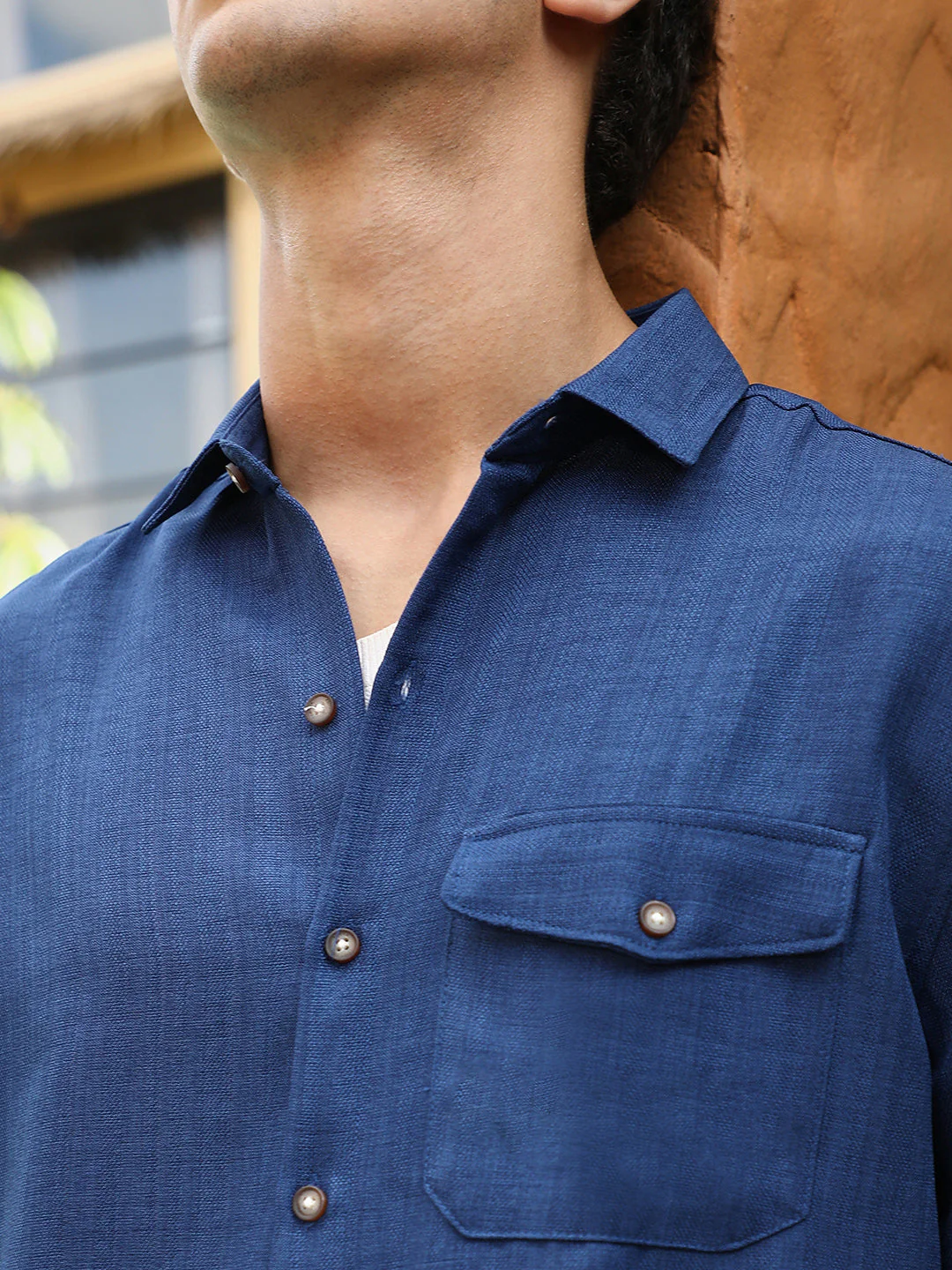 Solid Dobby Regular Shirt - Image 7