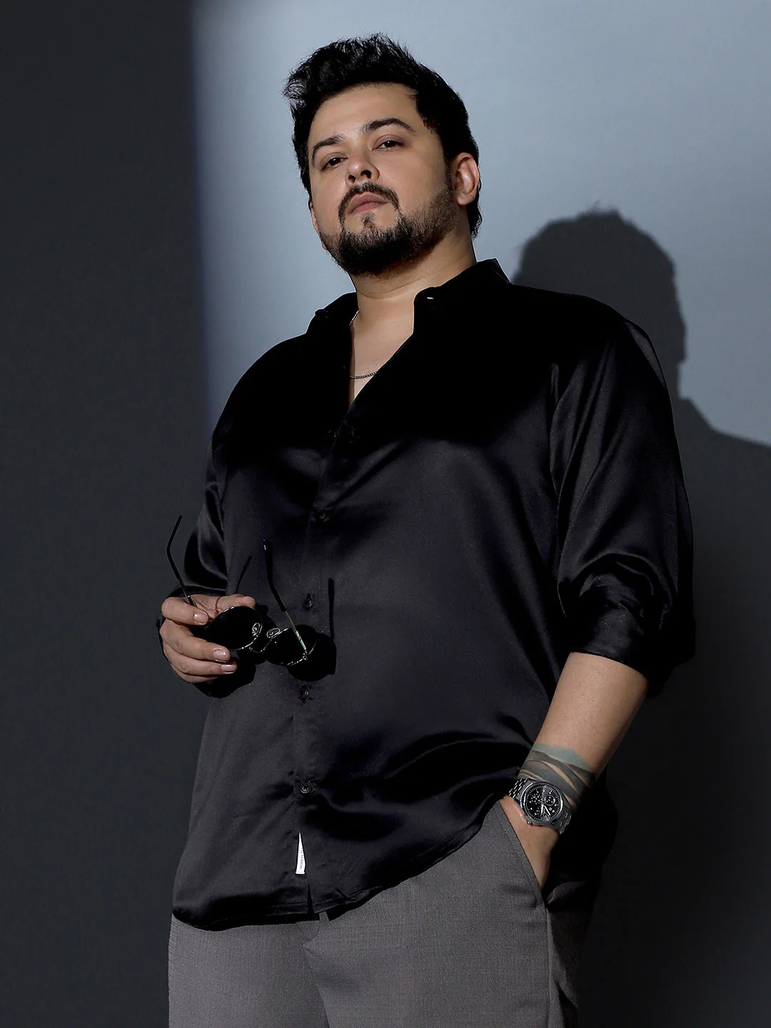 Solid-Satin Regular Shirt - Image 23
