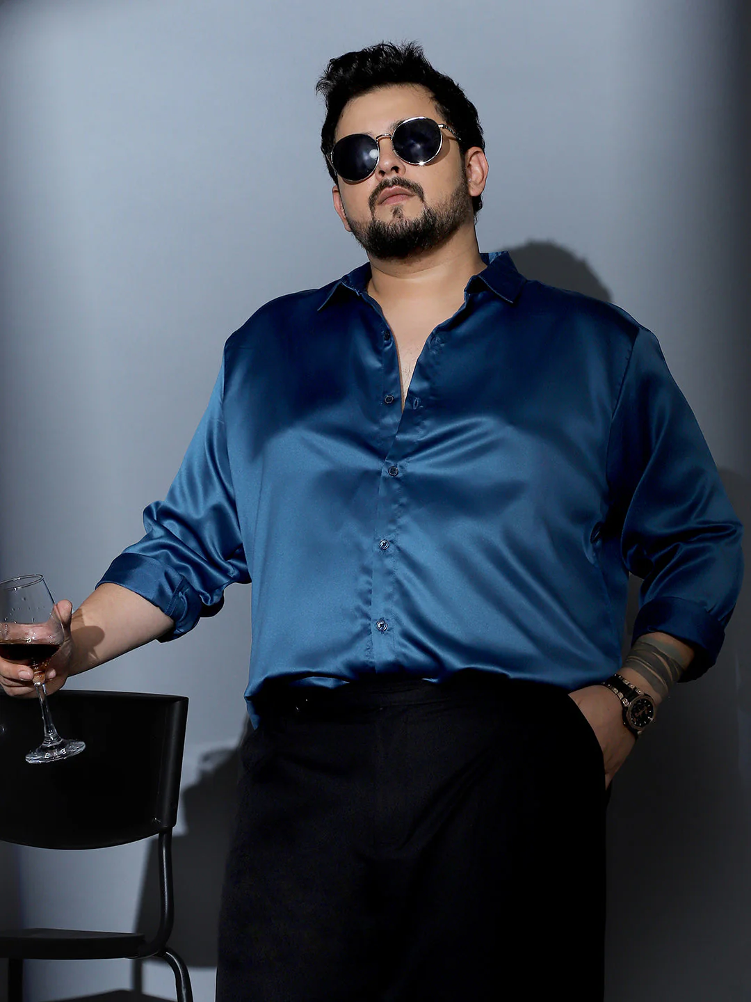 Solid-Satin Regular Shirt - Image 19