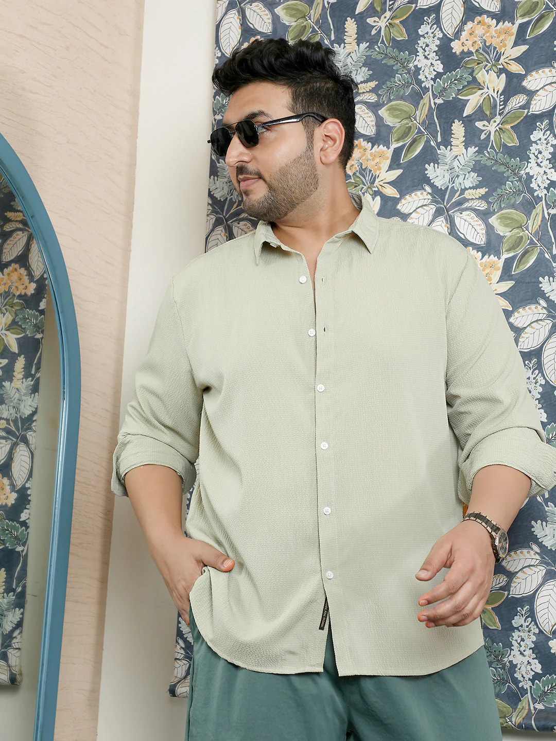 Solid Seersucker Shirt - Image 131