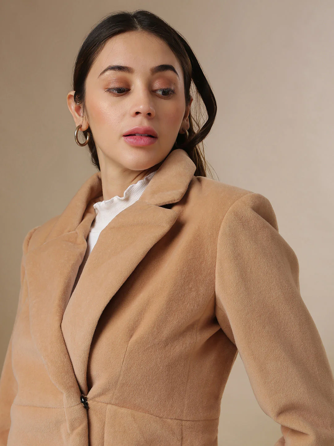 Solid Single-Breasted Blazer - Image 6