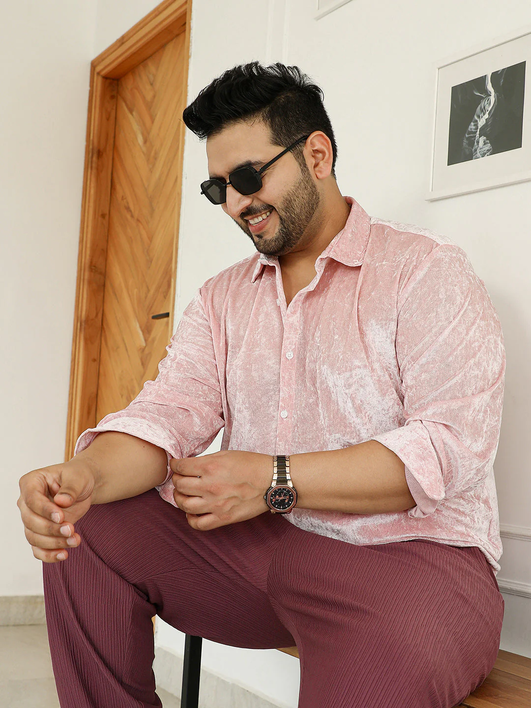 Solid Velvet Shirt - Image 11