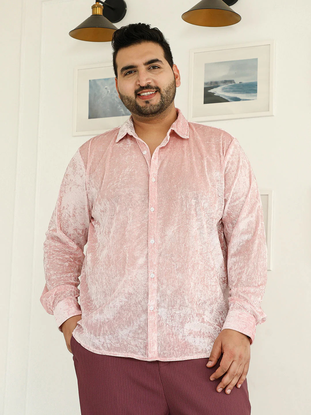 Solid Velvet Shirt - Image 2