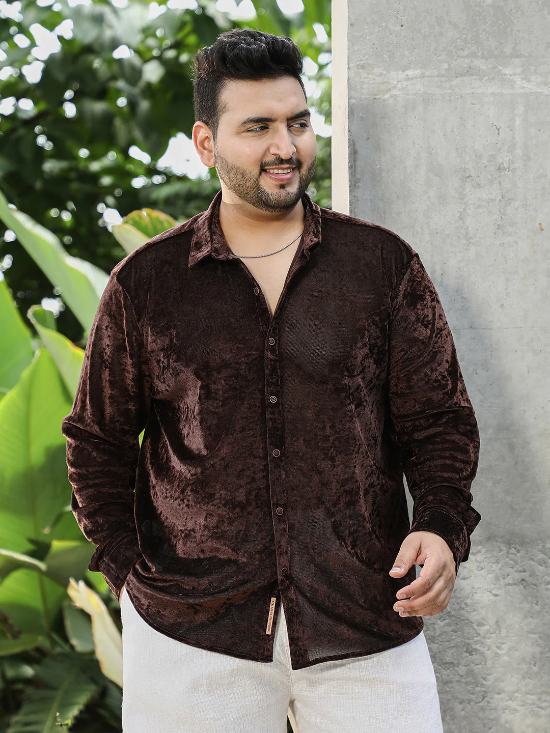 Solid Velvet Shirt - Image 2
