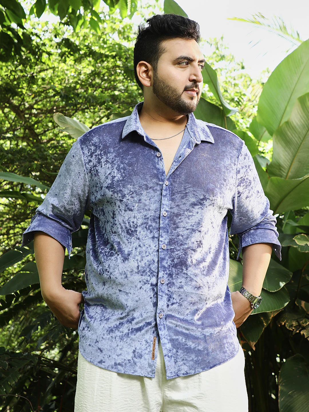 Solid Velvet Shirt - Image 2