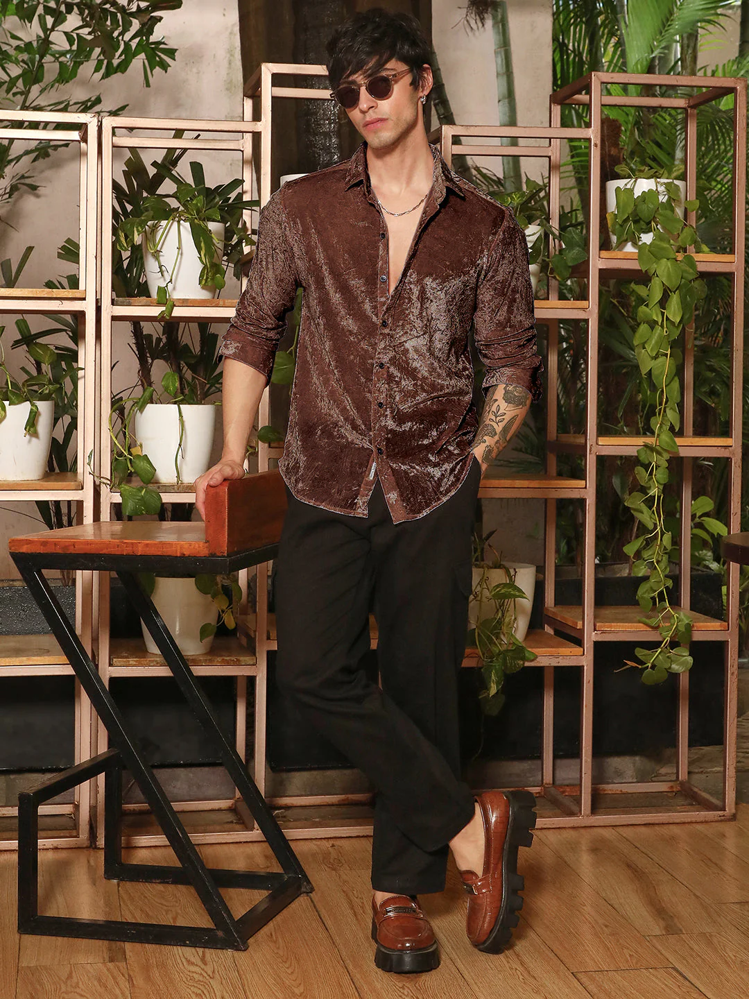 Solid Velvet Shirt - Image 5