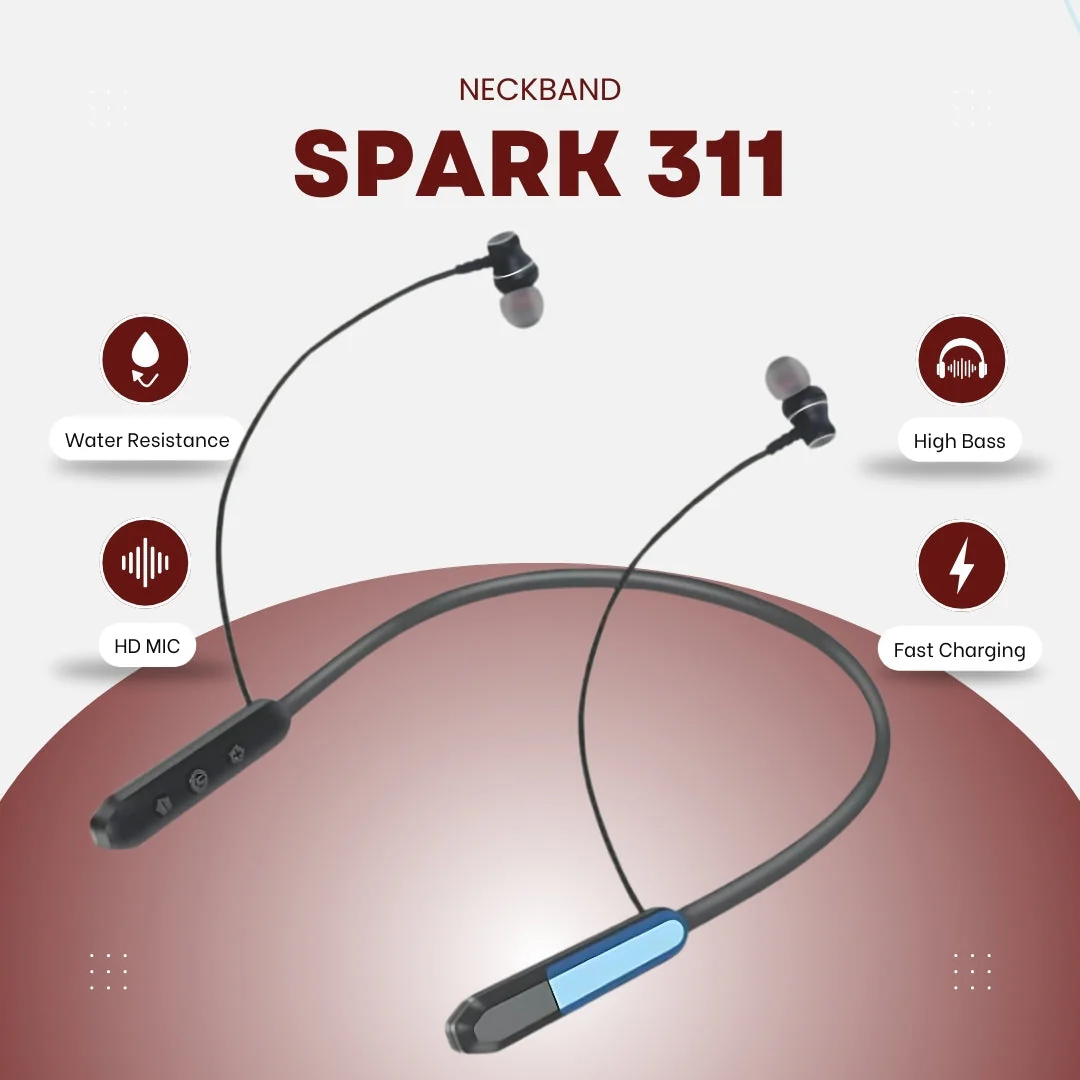 Spark311 Bluetooth Neckband | ENC | 30 Hr  | IPX Water Resistant - Image 5