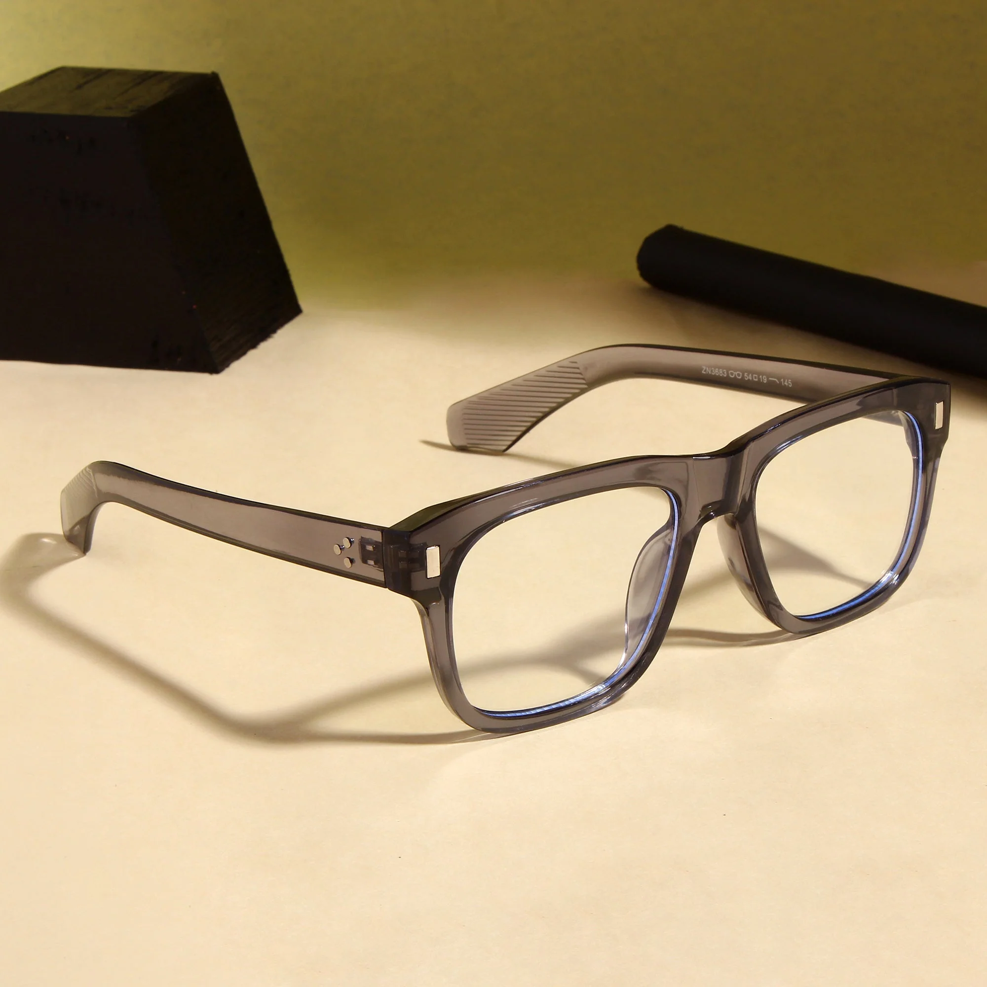 Spider Grey Clear Rectangle Sunglasses - Image 10