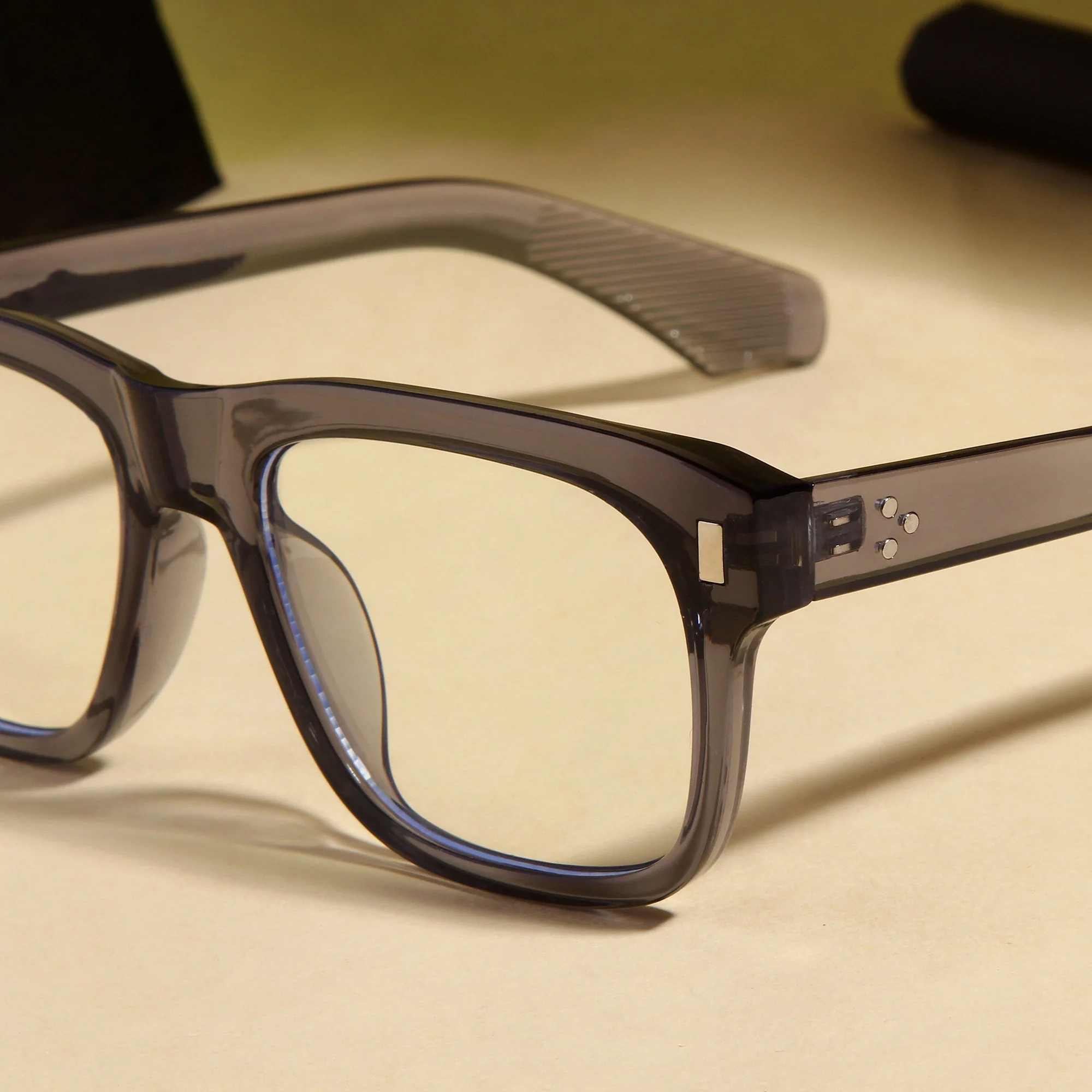 Spider Grey Clear Rectangle Sunglasses - Image 2