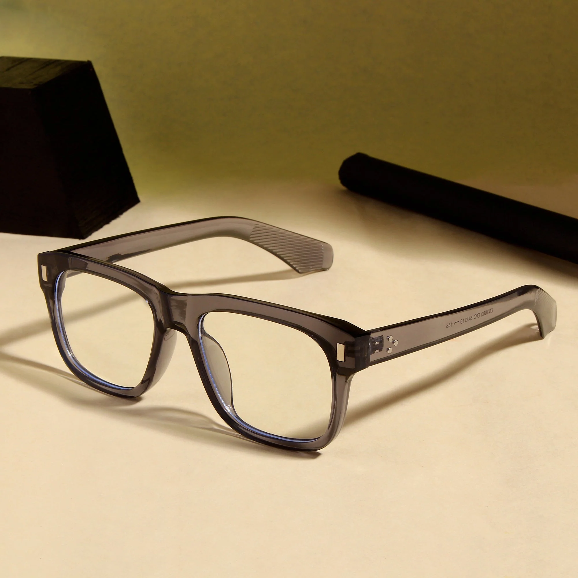 Spider Grey Clear Rectangle Sunglasses - Image 6
