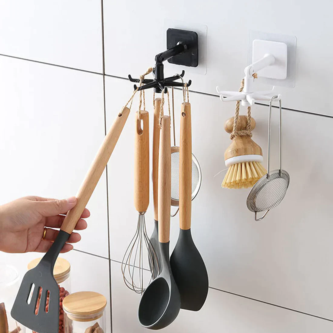 SpinHook: 360° Rotating Hook for Kitchen Organization (Pack of 2) - Image 3