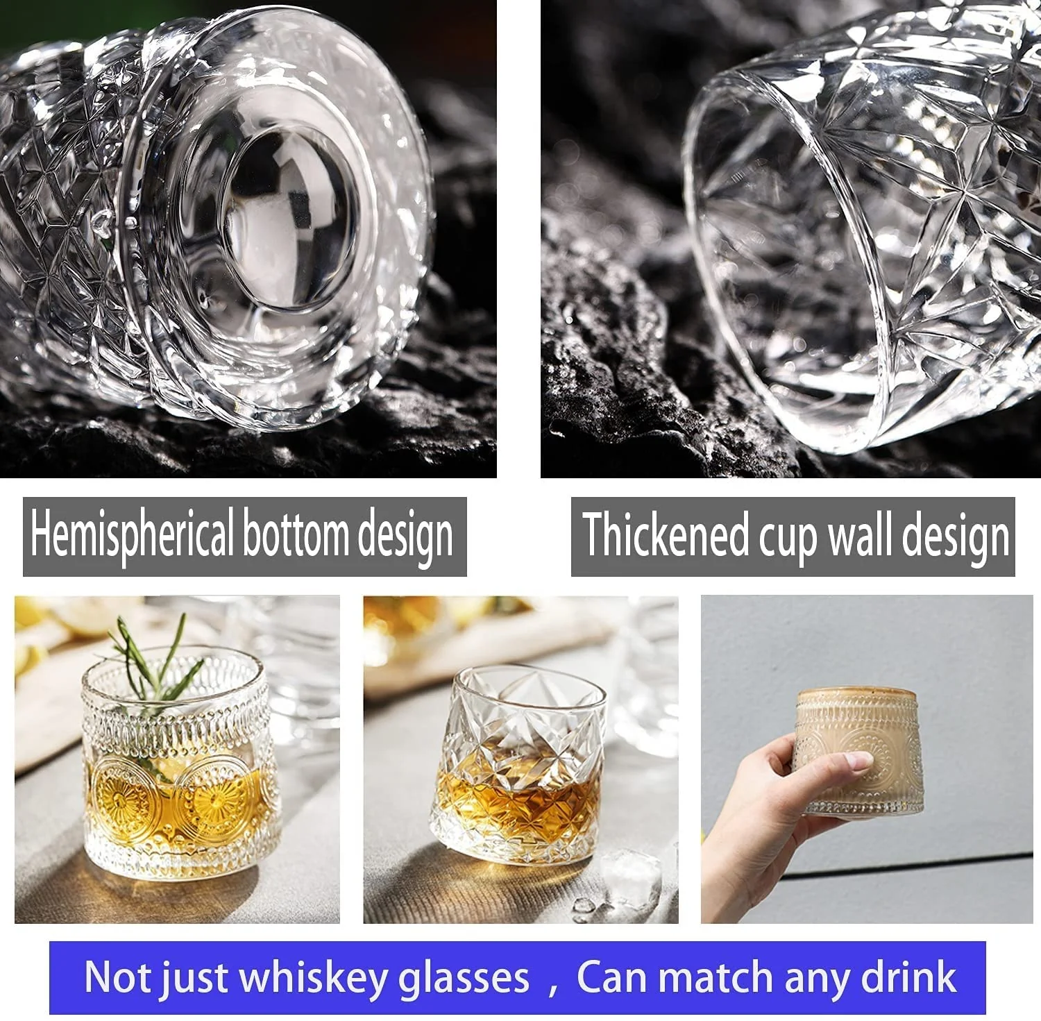 Spinning Antique Whiskey Glass 200ml (Set of 6) - Image 4