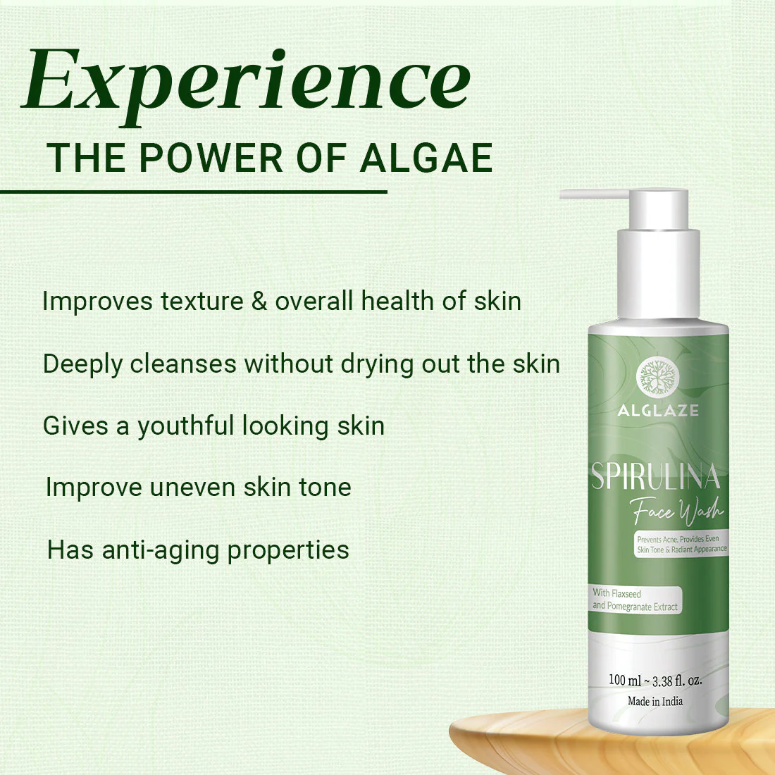 SPIRULINA FACE WASH With Spirulina Algae & Niacinamide( CLK Exclusive) - Image 2