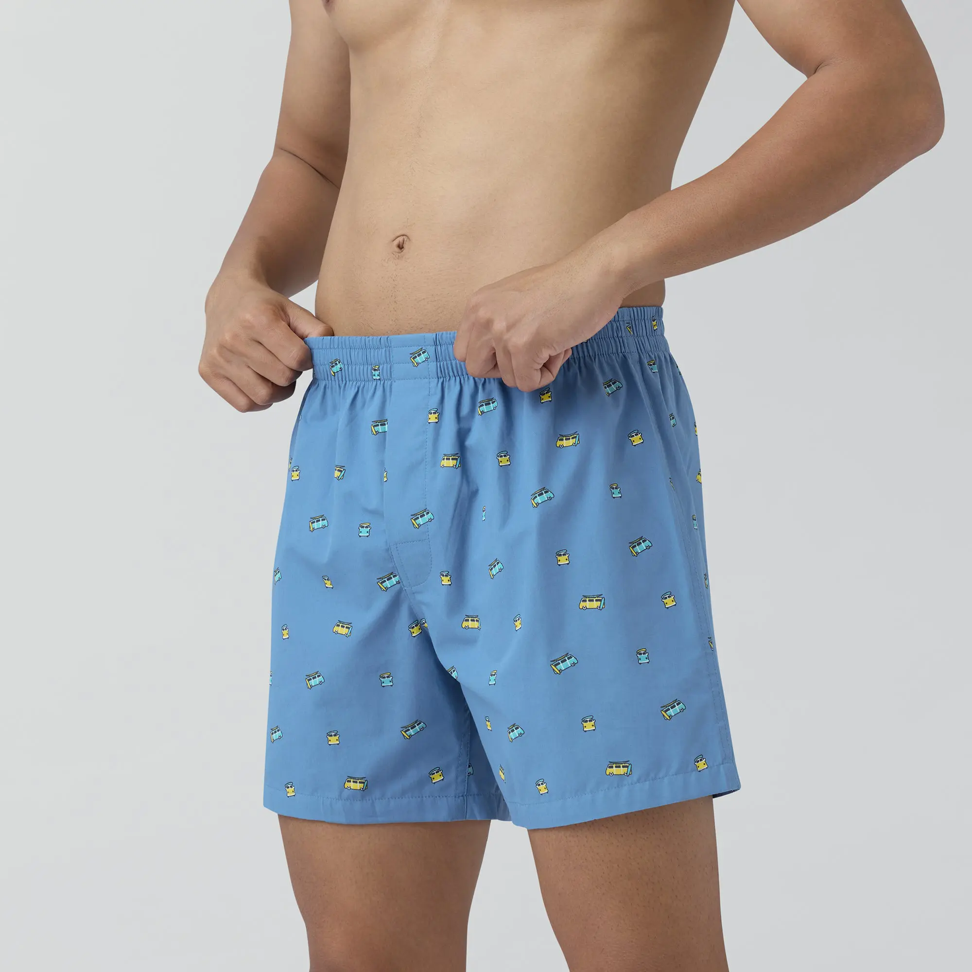 Splash Cotton Boxers - Bus Blue - Image 4