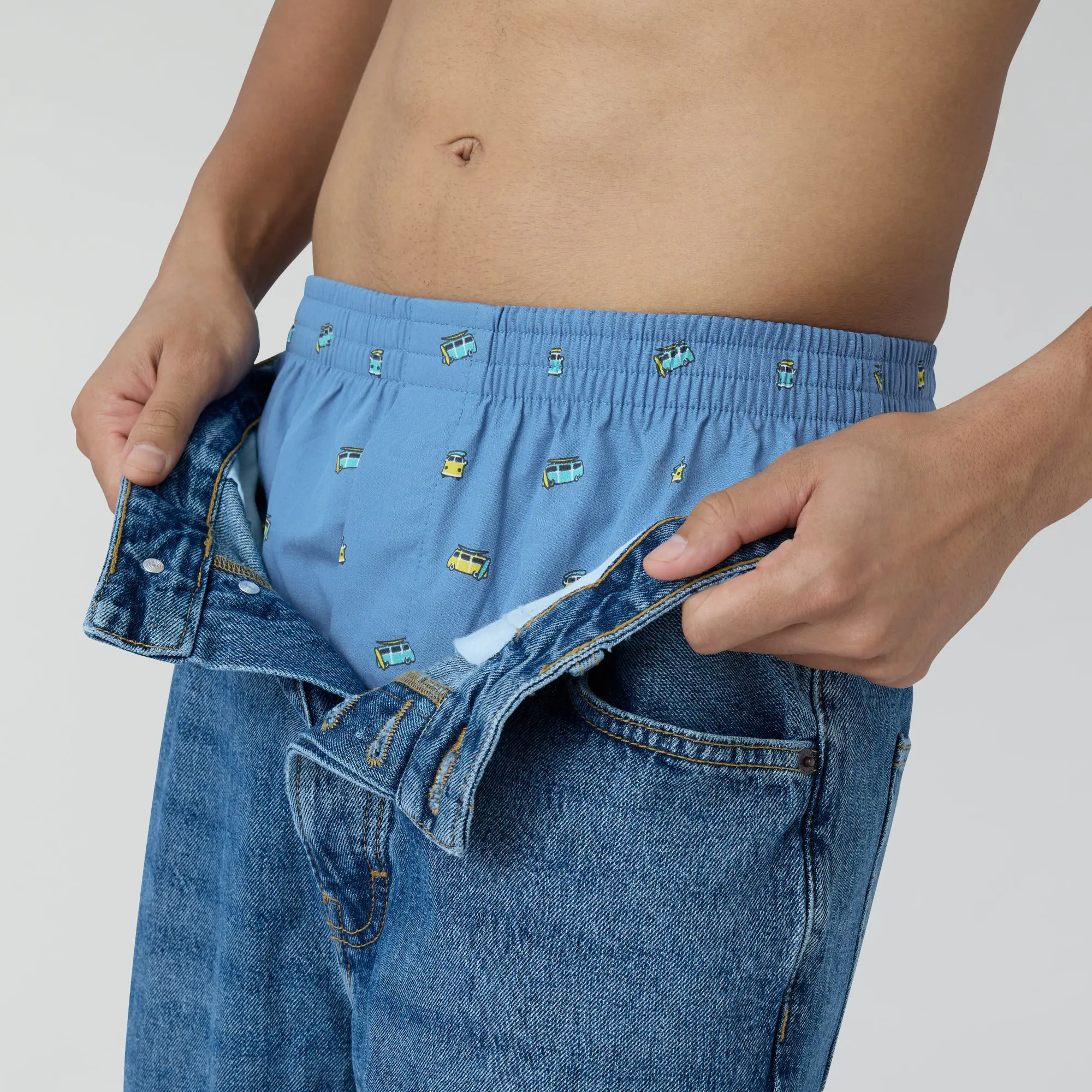 Splash Cotton Boxers - Bus Blue - Image 6