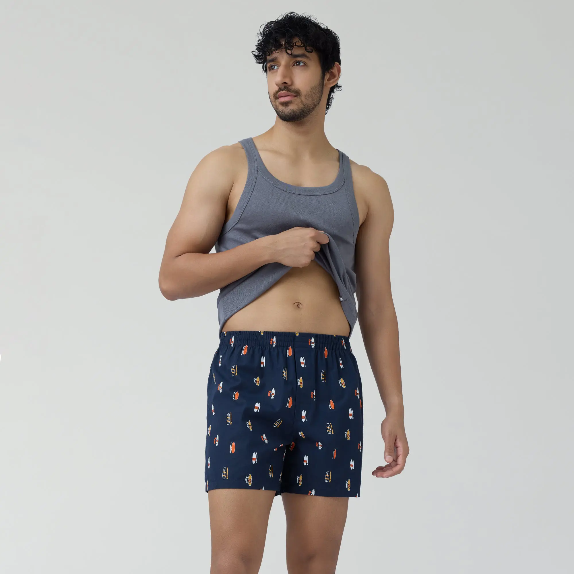Splash Cotton Boxers - Surfboard Blue - Image 2