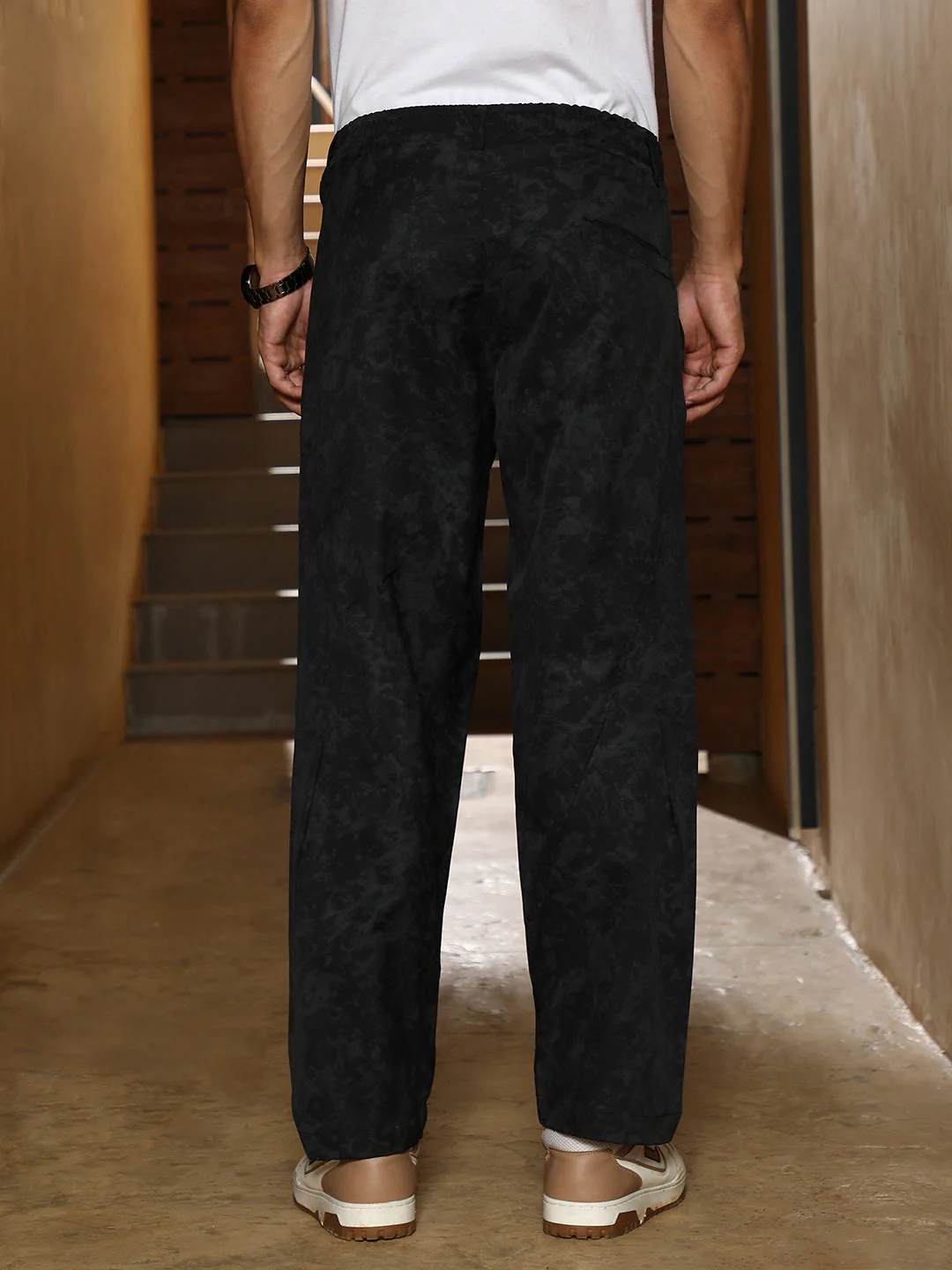 Splatter-Imprint Straight-Fit Trousers - Image 4