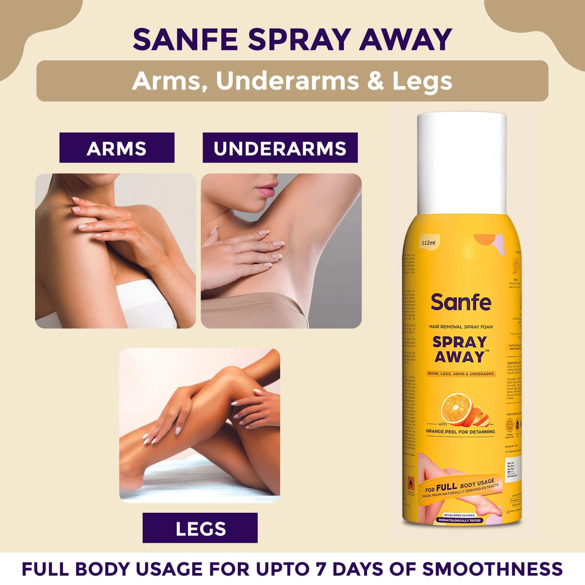 Spray Away Hair Removal Spray - 100ml - Image 3