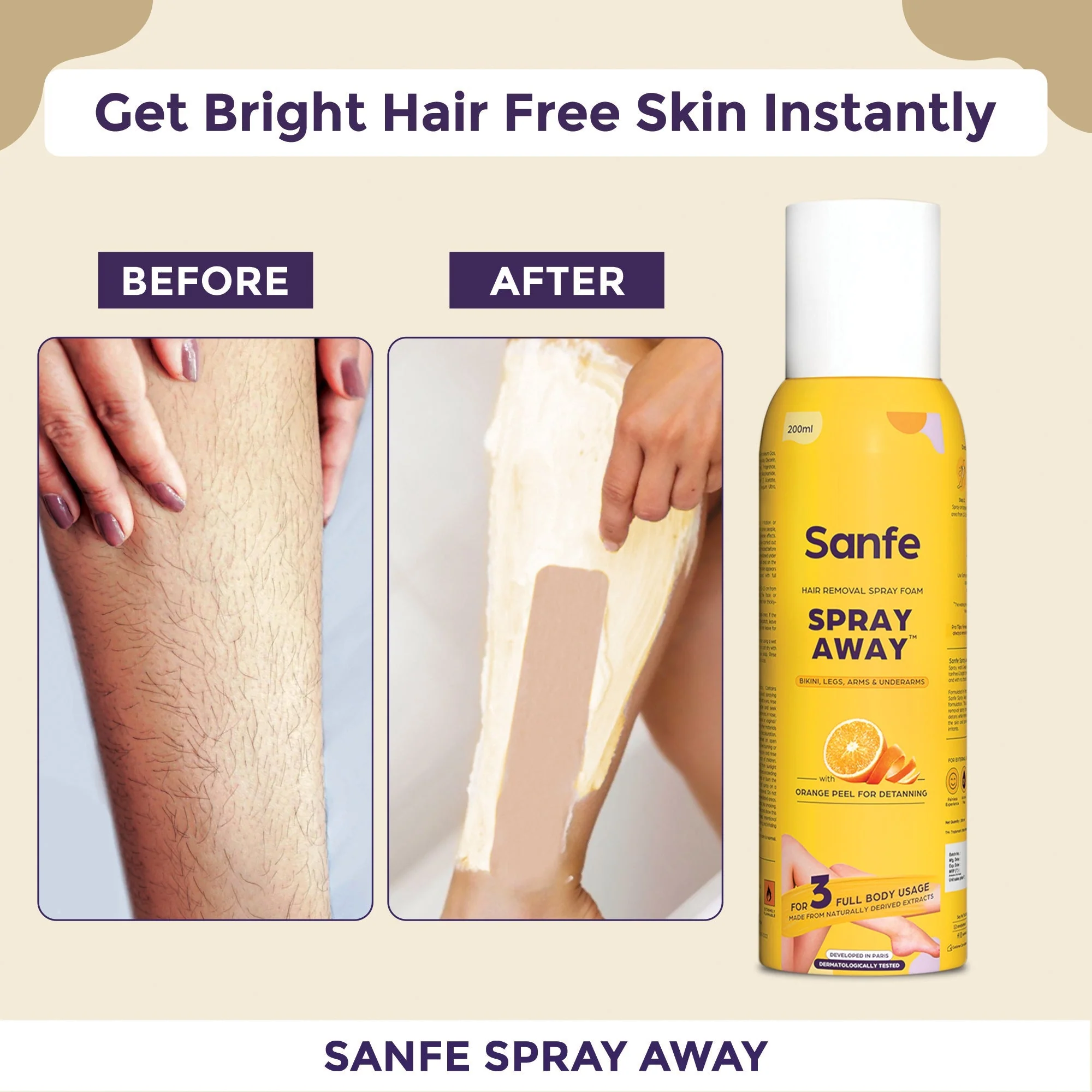 Spray Away Hair Removal Spray - 200ml - Image 2
