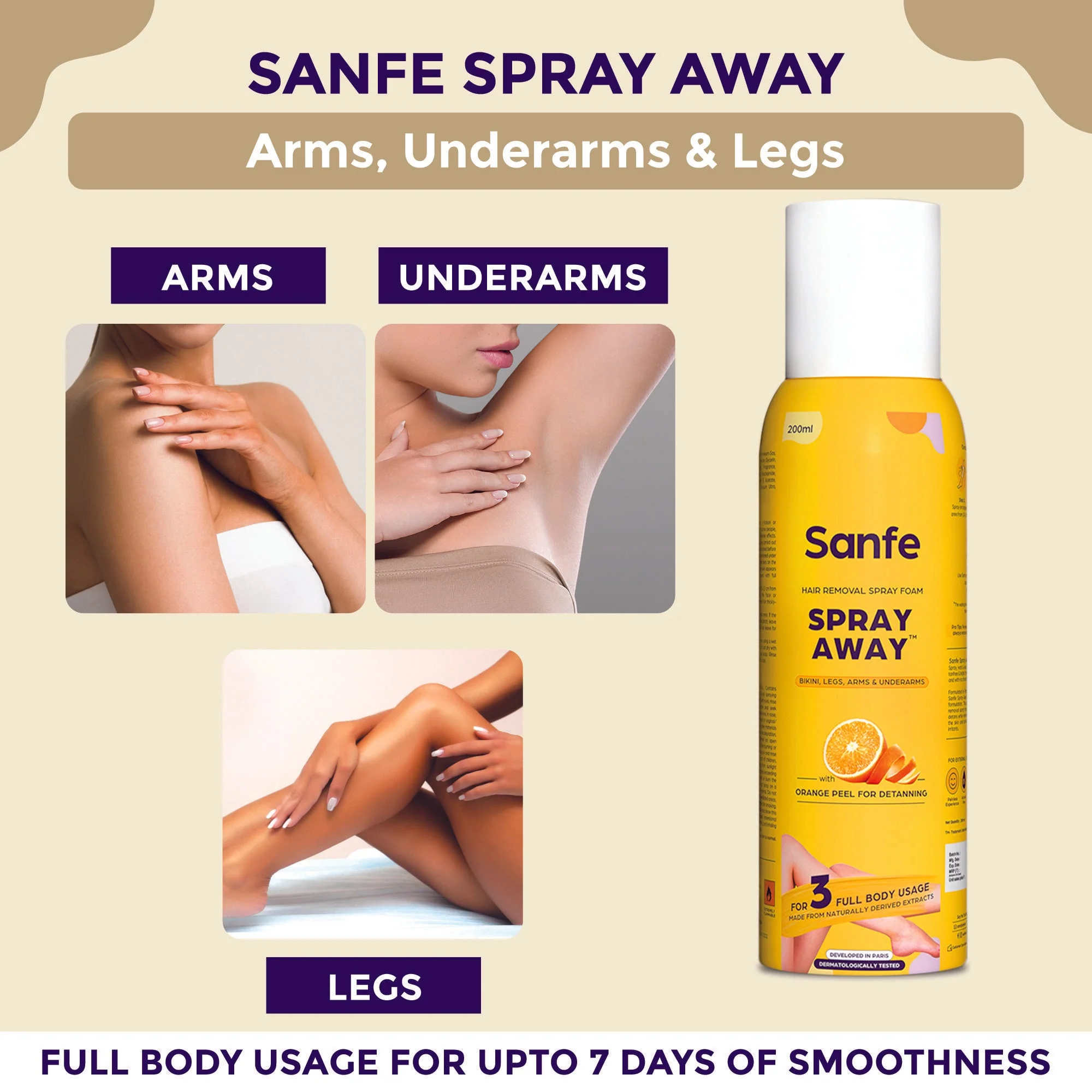 Spray Away Hair Removal Spray - 200ml - Image 3