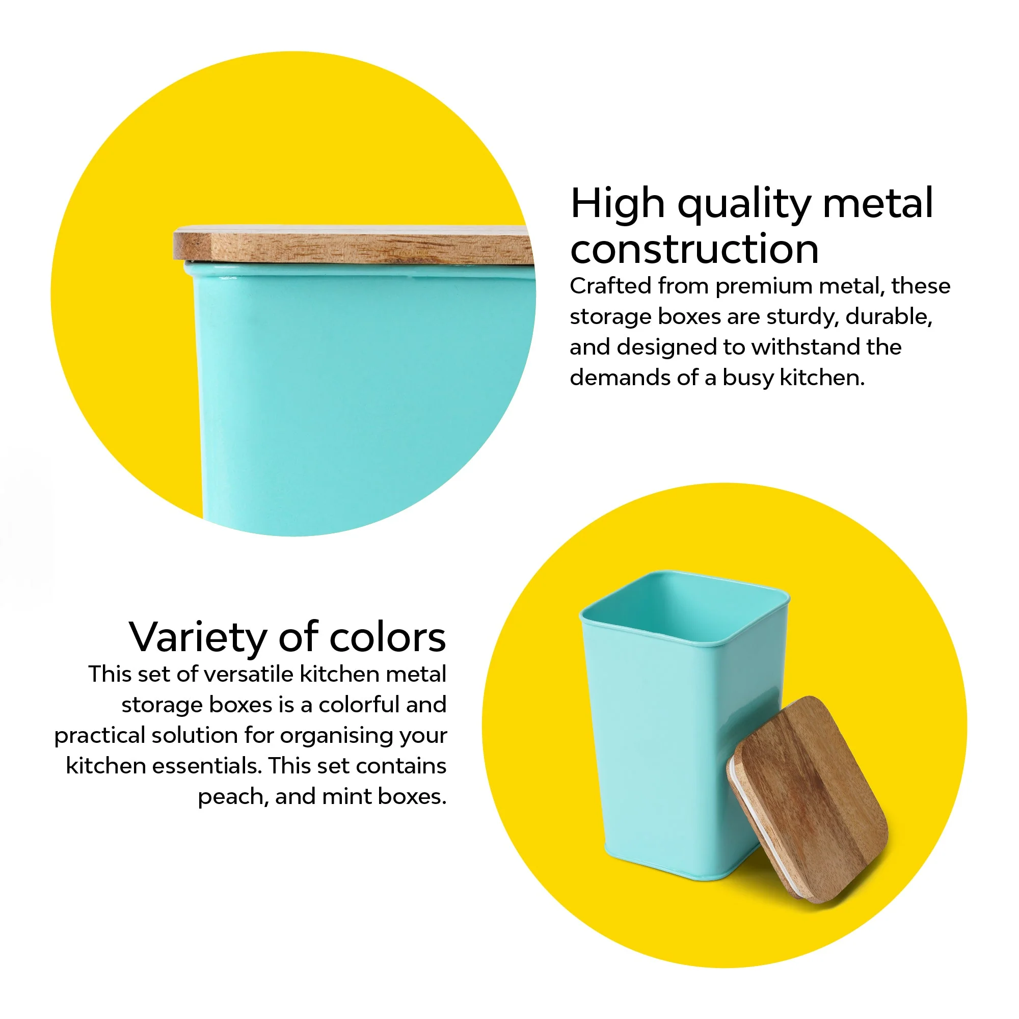 Square Metal Storage Jar - Image 11