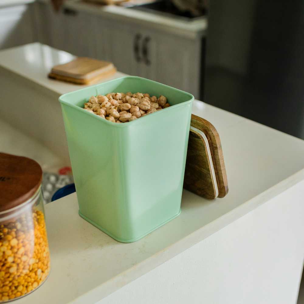 Square Metal Storage Jar - Image 14
